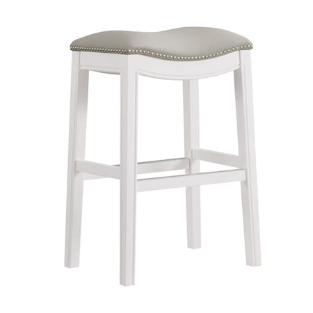 Alaterre Furniture Williston Bar Height Stool, White, 2PK ANWL04PDCR2
